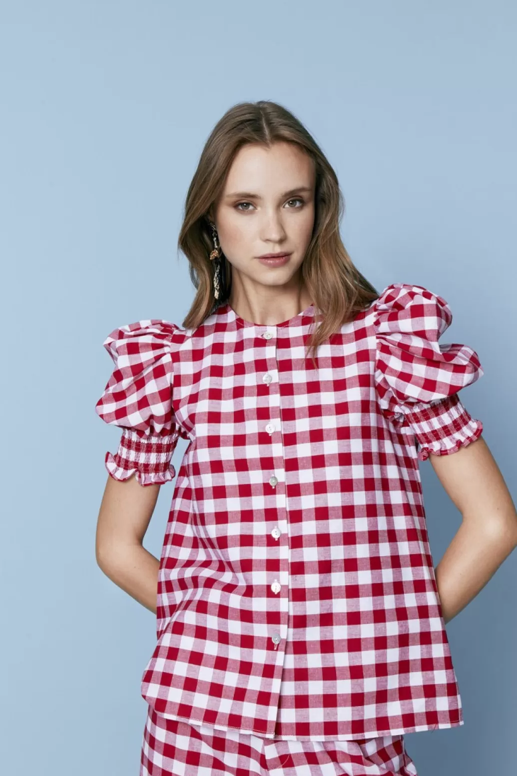Online BLUSA LEANDROROJO CUADROS Shirts and blouses