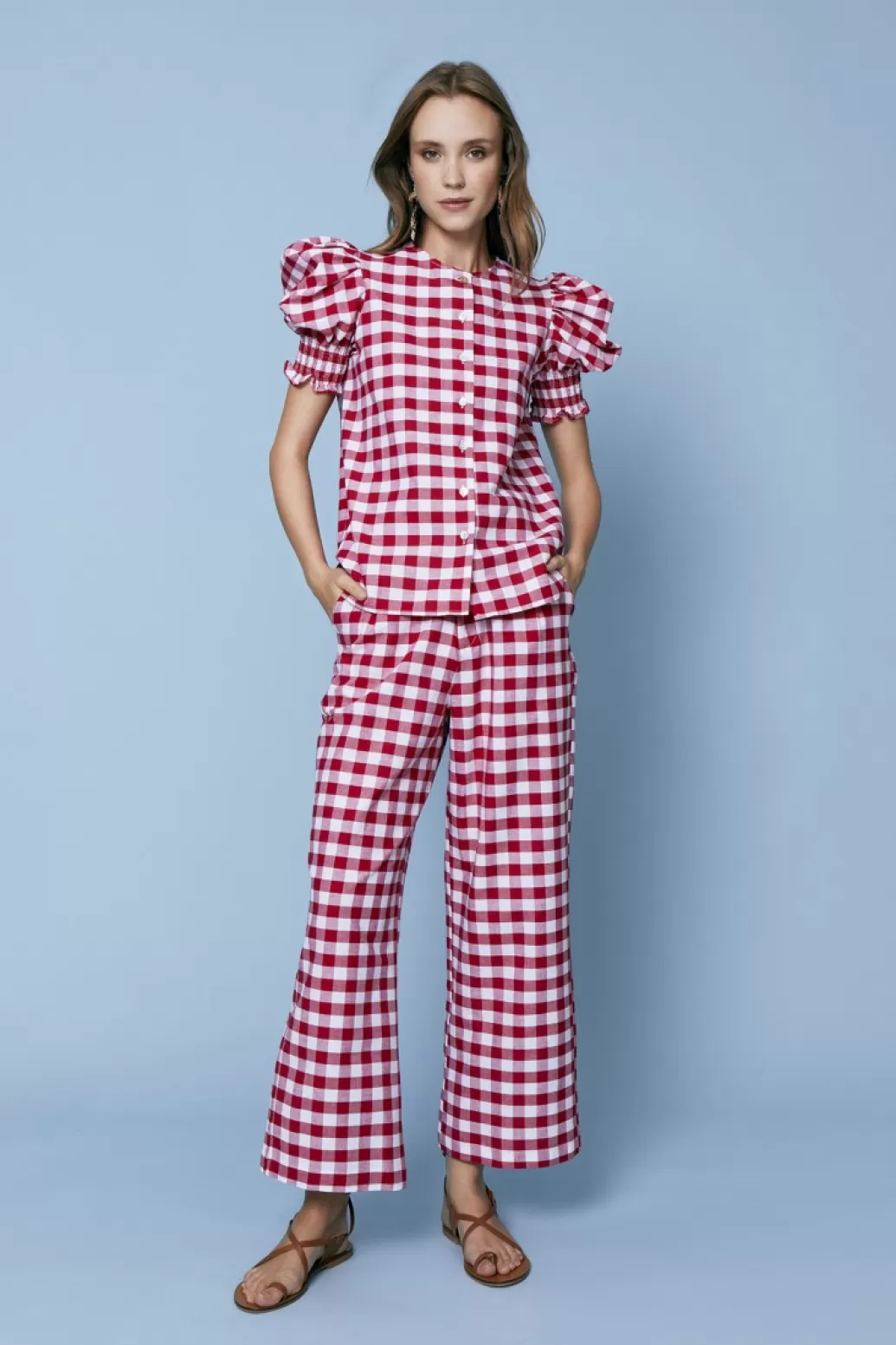 Online BLUSA LEANDROROJO CUADROS Shirts and blouses
