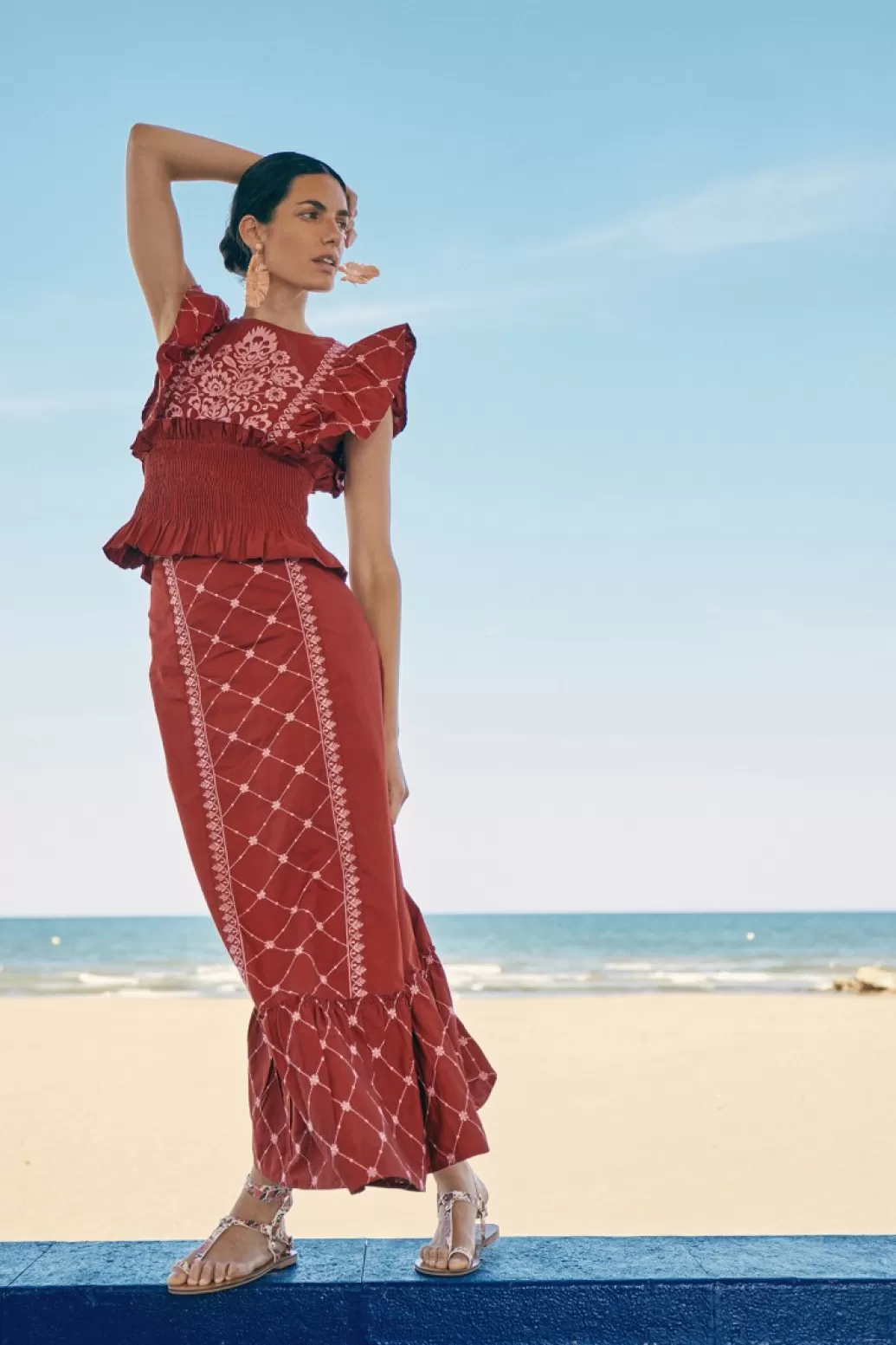 Outlet CONJUNTO CONJUNTO BLANCAGRANATE Total look