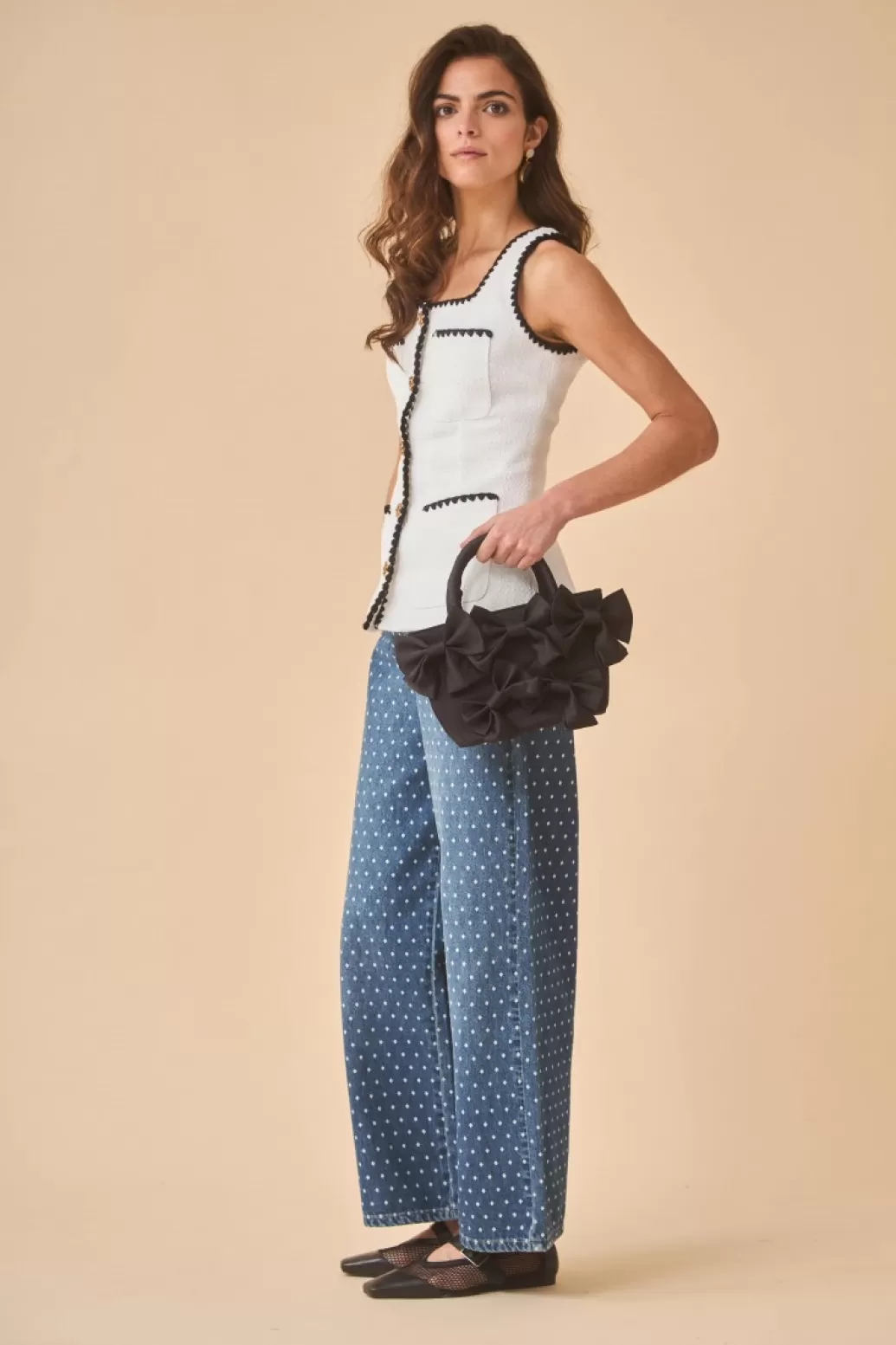 Hot PANTALON ELSA DENIM NEGRO Pants