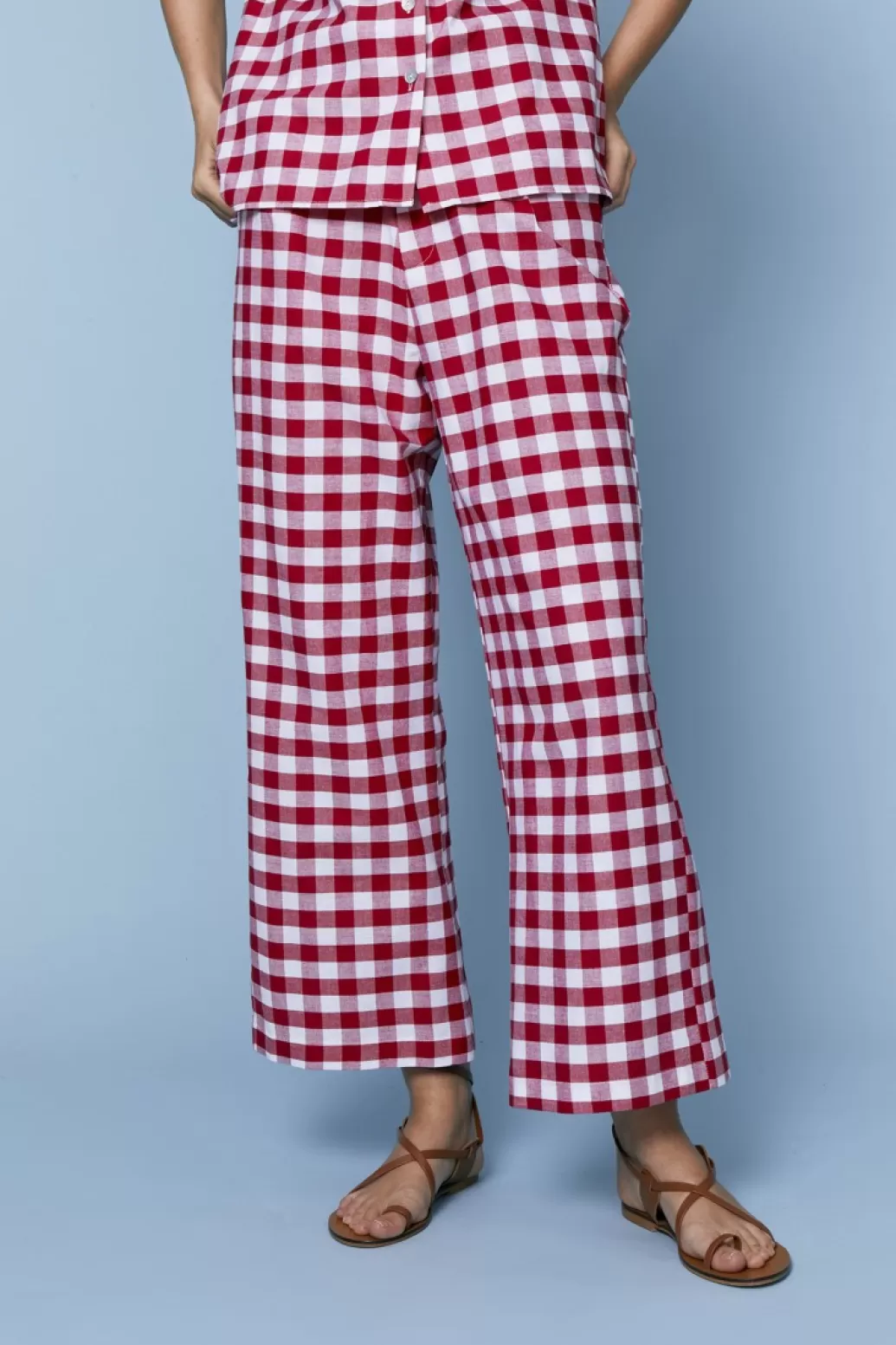Sale PANTALON LEANDROROJO CUADROS Pants