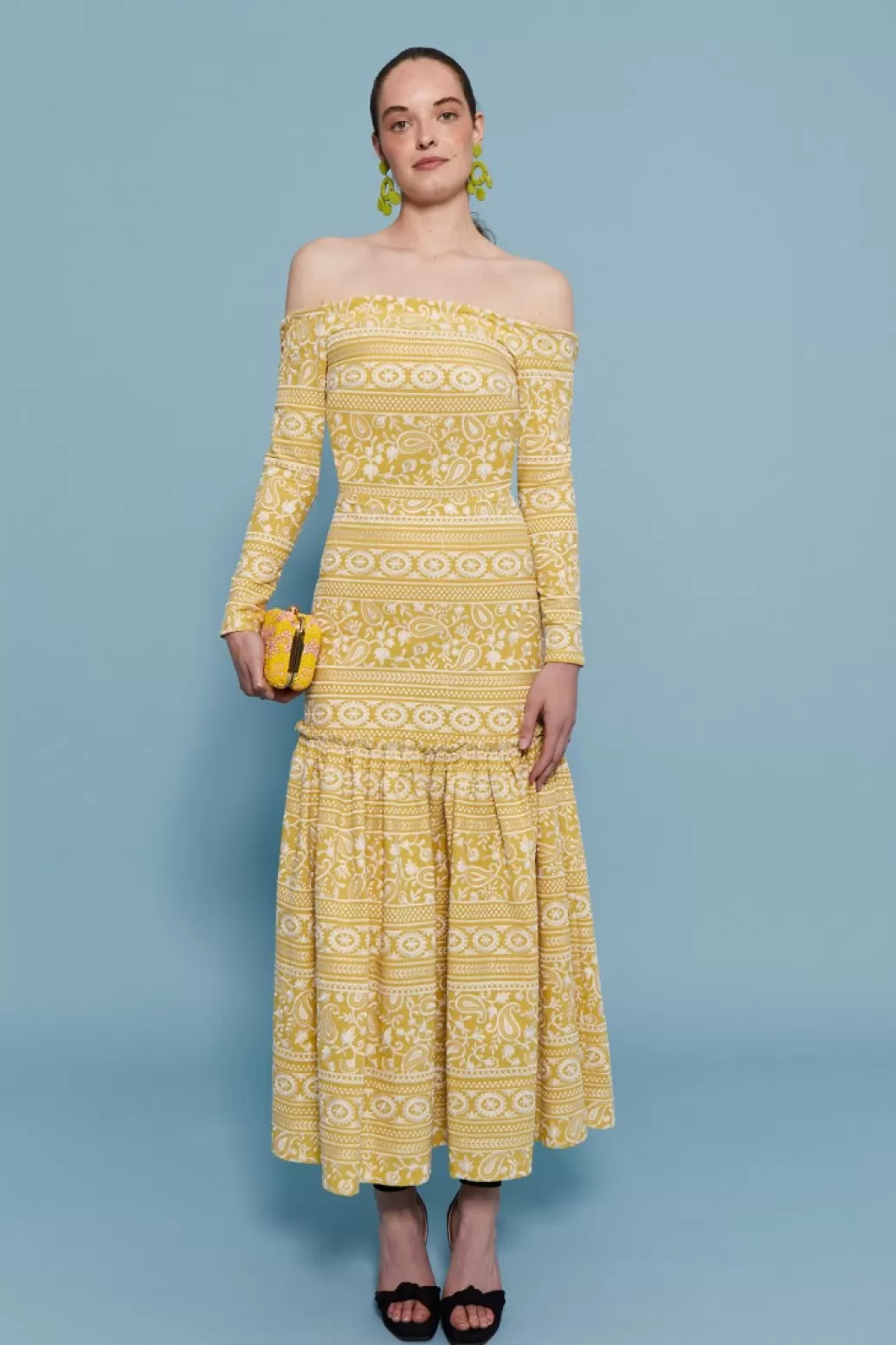 Shop VESTIDO AFRICAAMARILLO Midi dresses