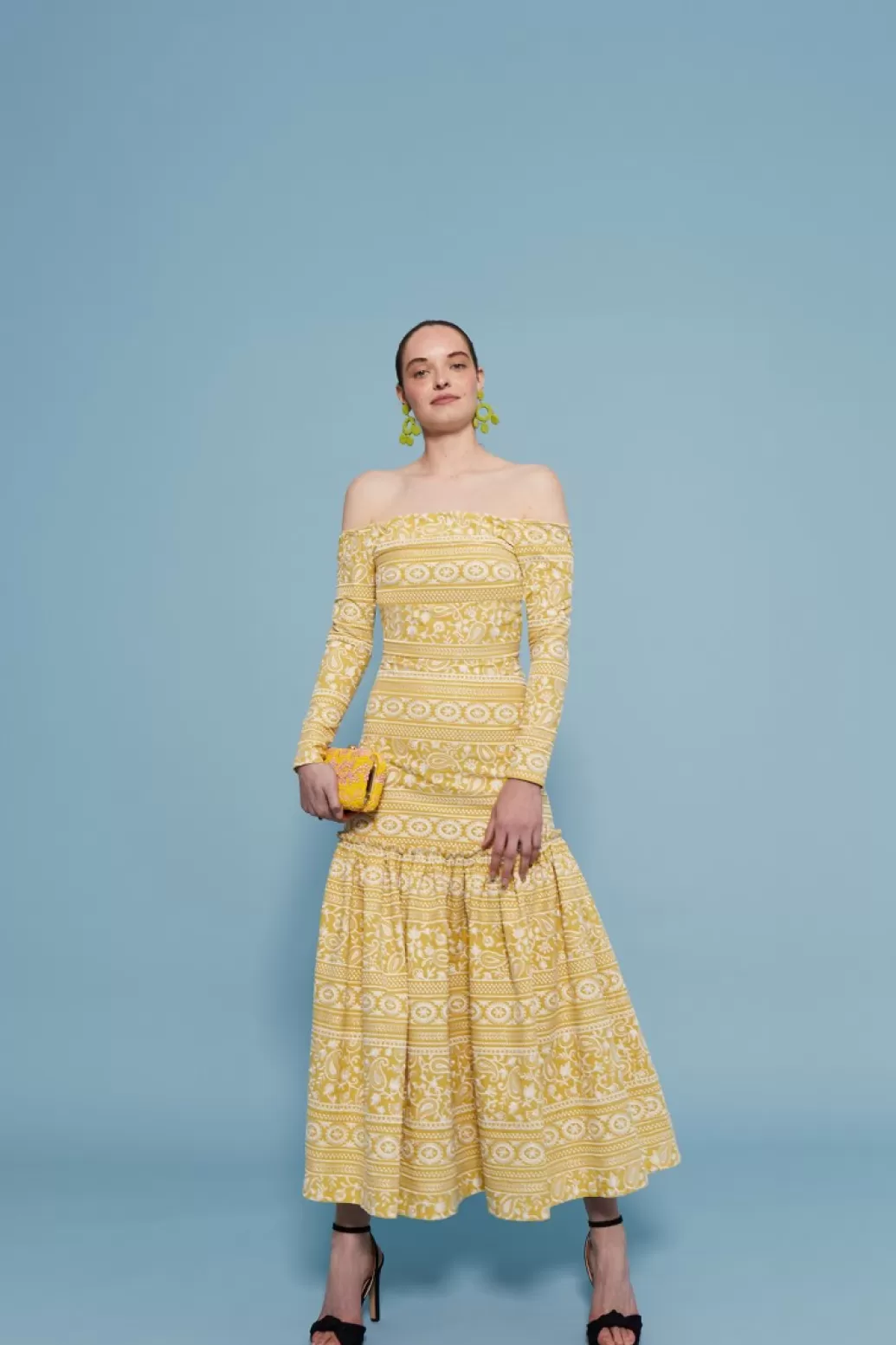 Shop VESTIDO AFRICAAMARILLO Midi dresses