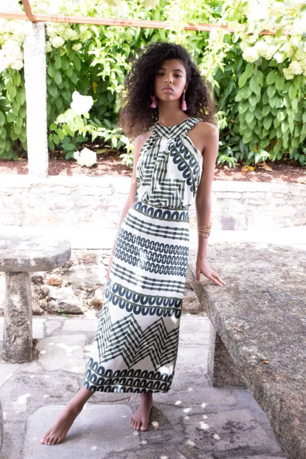 New VESTIDO ARIADNAESTAMPADO VERDE Midi dresses