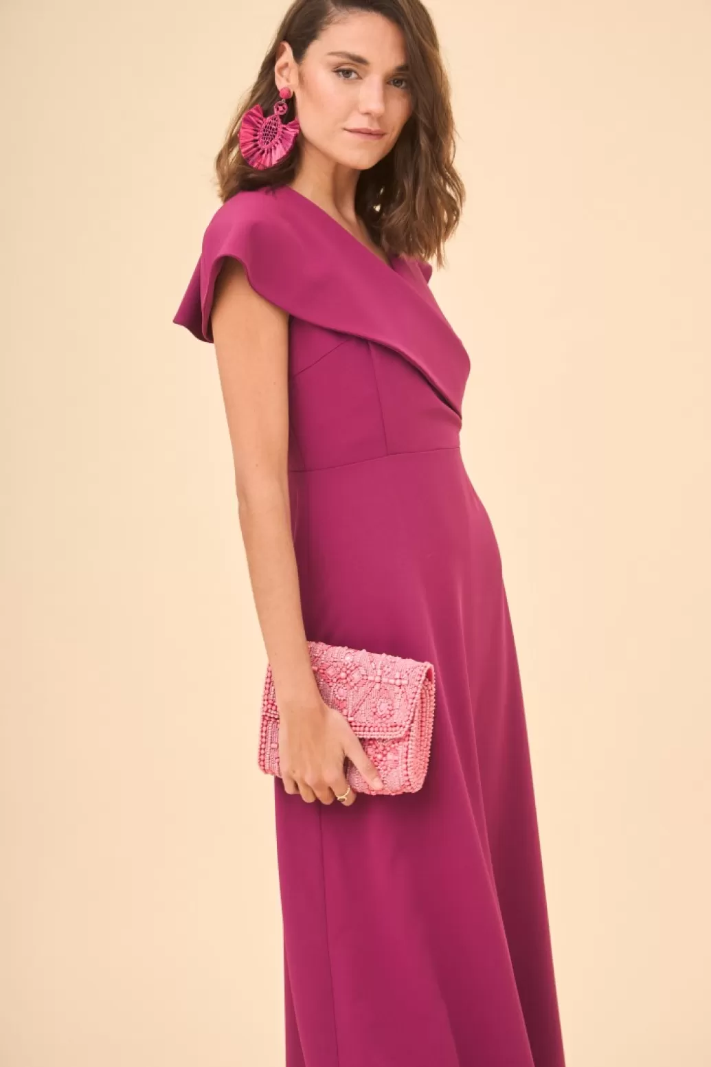 Cheap VESTIDO ATHENEABERENJENA Midi dresses