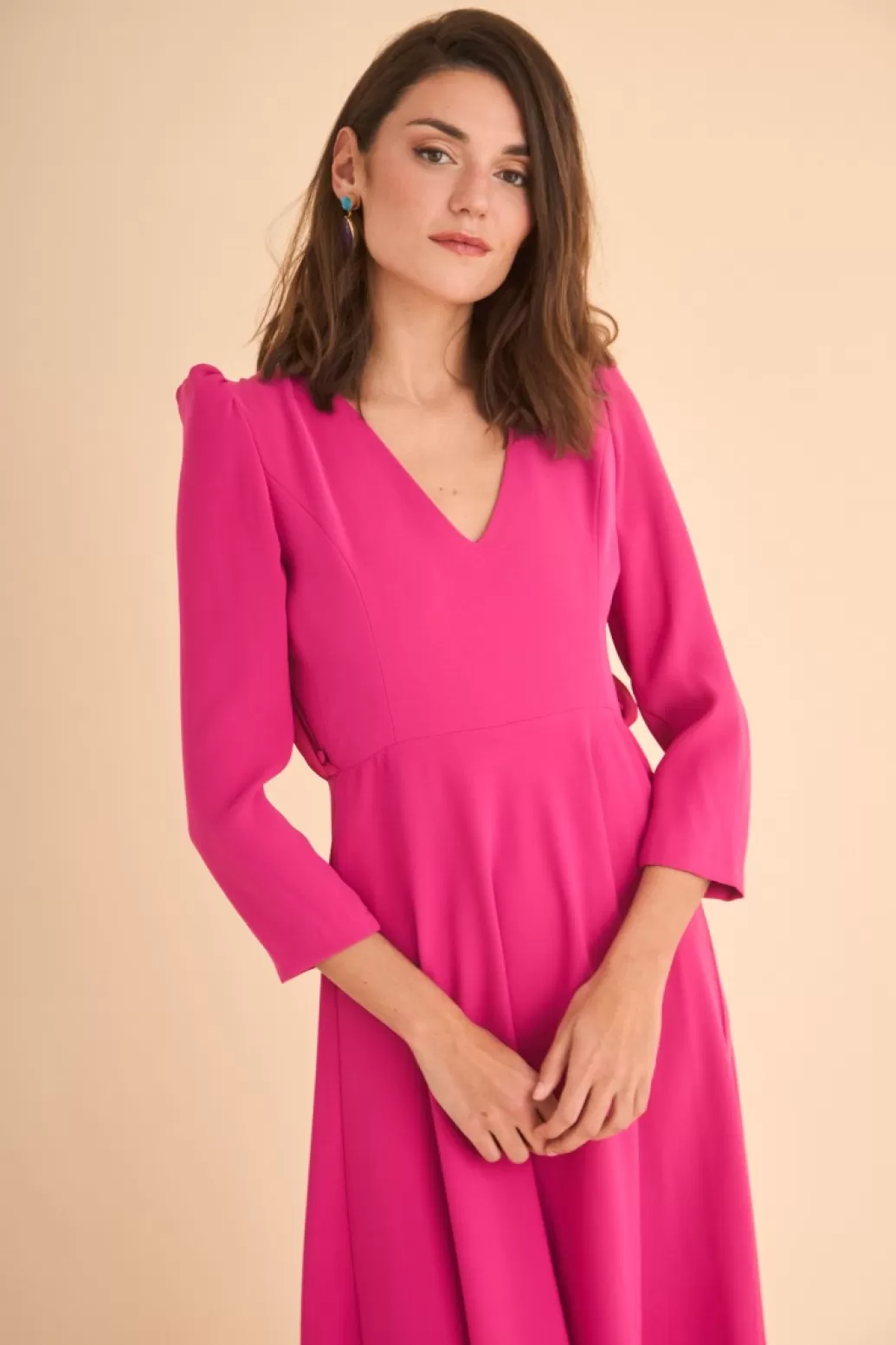 Hot VESTIDO FIOREMBFUCSIA MARIA BARAZA X COOSY | Midi dresses