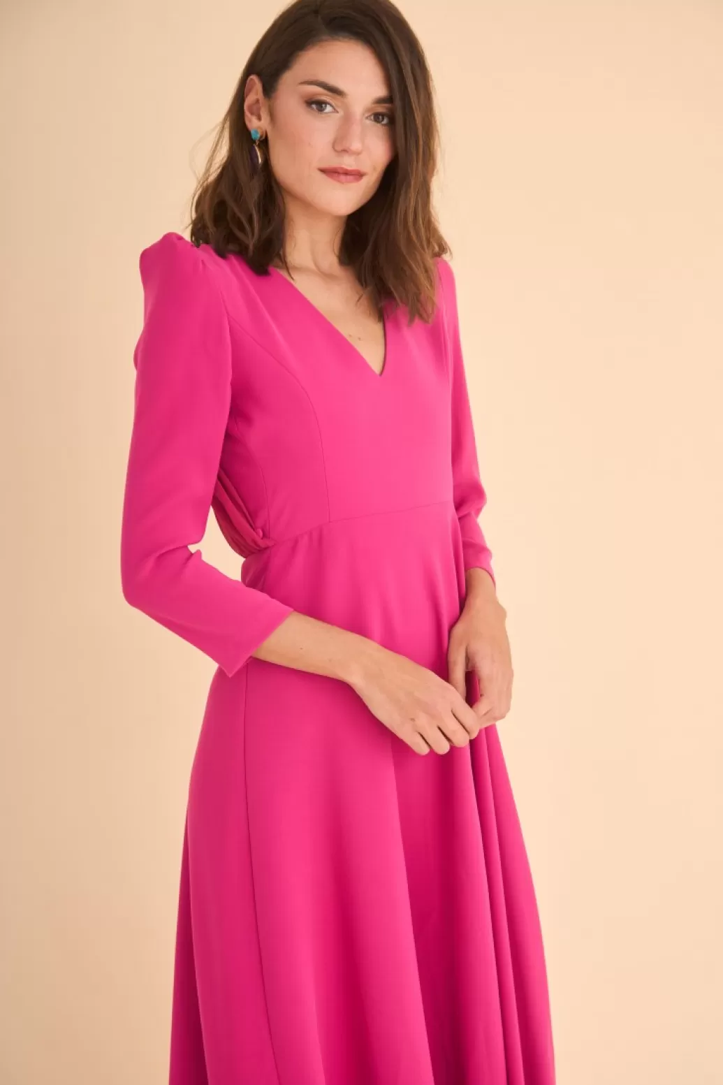 Hot VESTIDO FIOREMBFUCSIA MARIA BARAZA X COOSY | Midi dresses