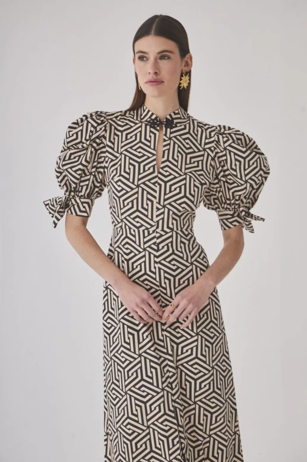 Flash Sale VESTIDO HERVASBEIGE/NEGRO Midi dresses