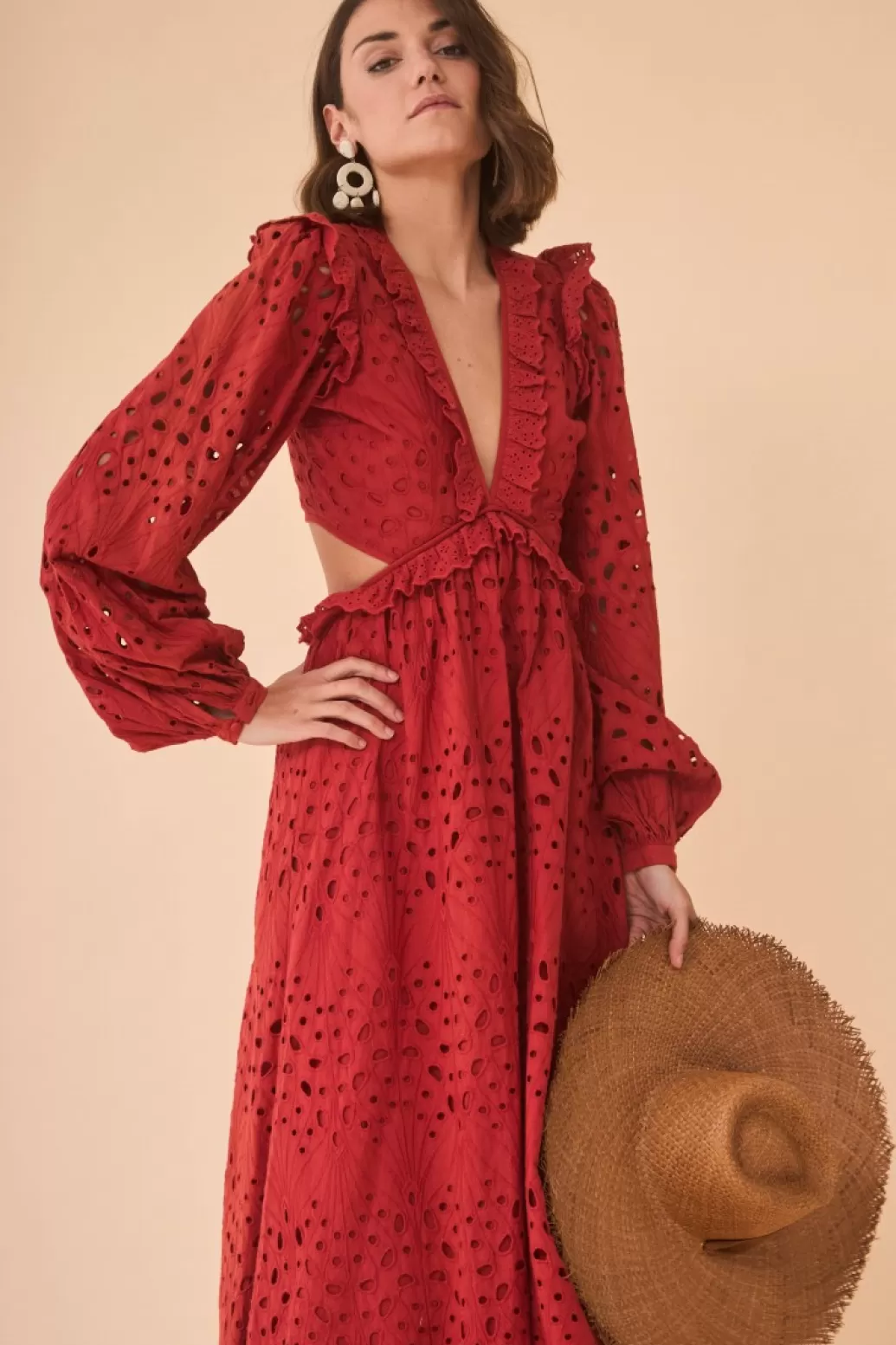 Cheap VESTIDO LUCILAROJO Midi dresses