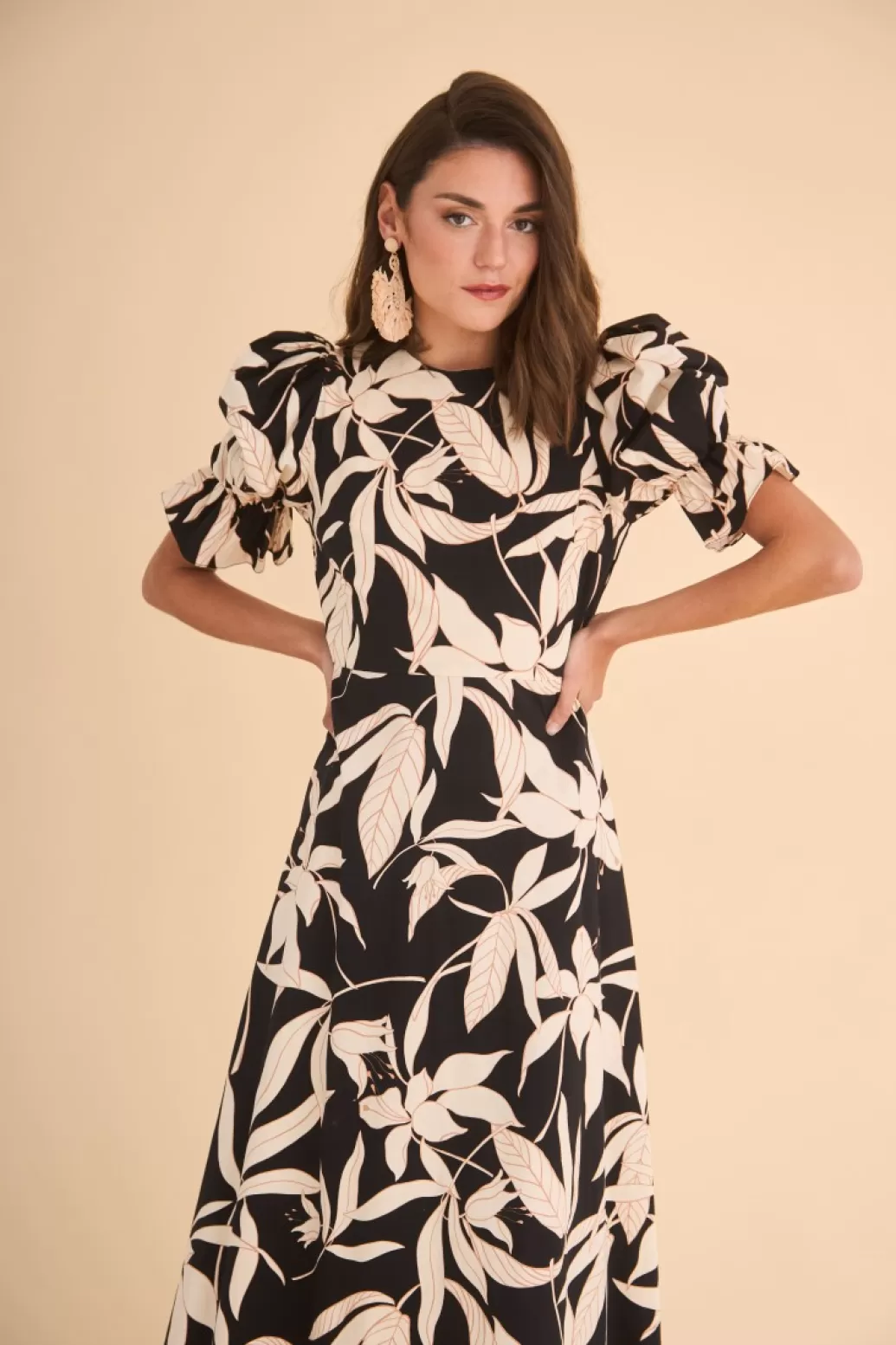Flash Sale VESTIDO PALOMAESTAMPADO NEGRO Midi dresses