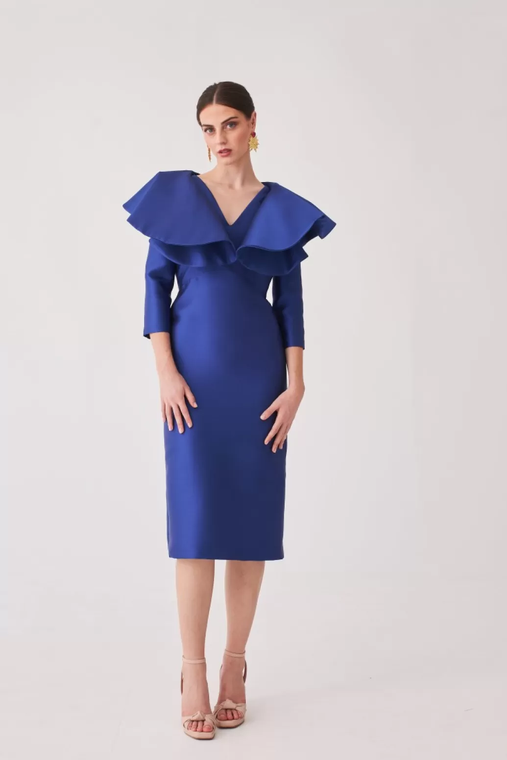 Outlet VESTIDO ROCIOMBAZUL MARIA BARAZA X COOSY | Midi dresses