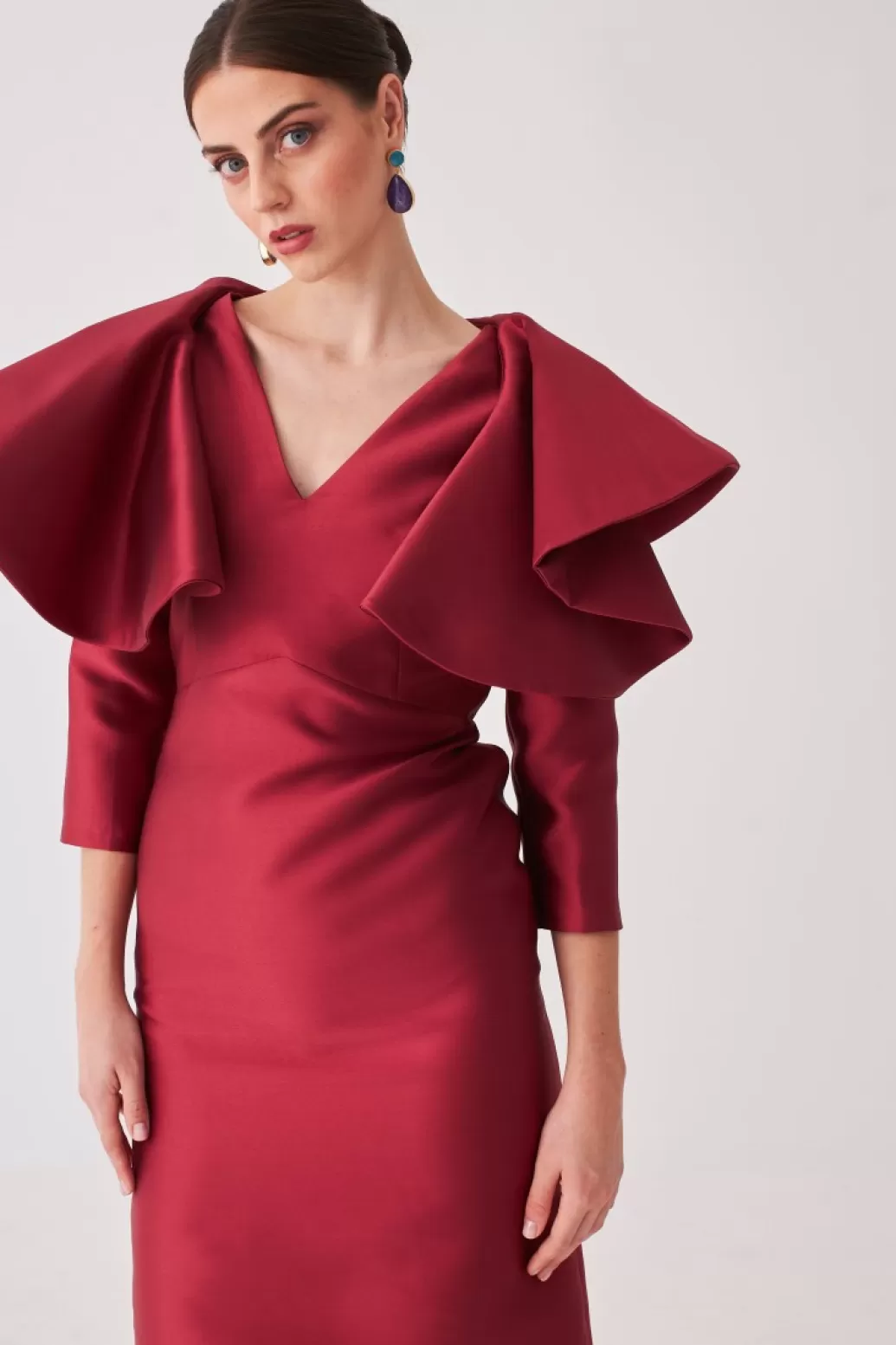 Discount VESTIDO ROCIOMBBURDEOS MARIA BARAZA X COOSY | Midi dresses