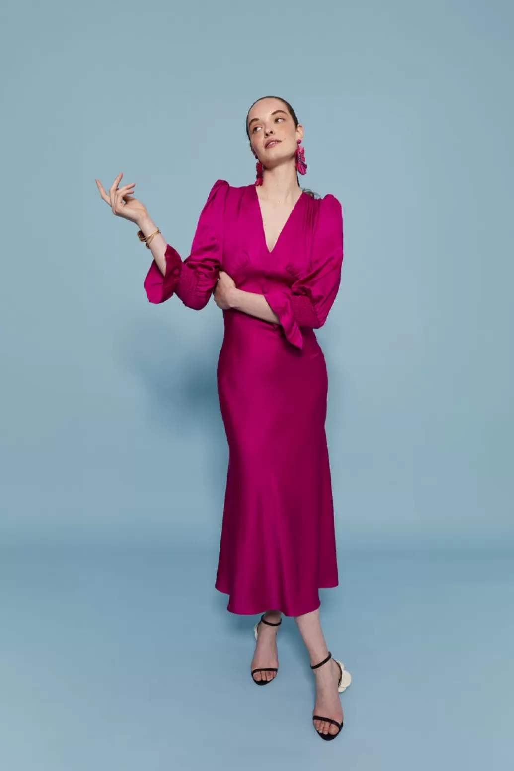 Fashion VESTIDO SANDRAMAGENTA Midi dresses
