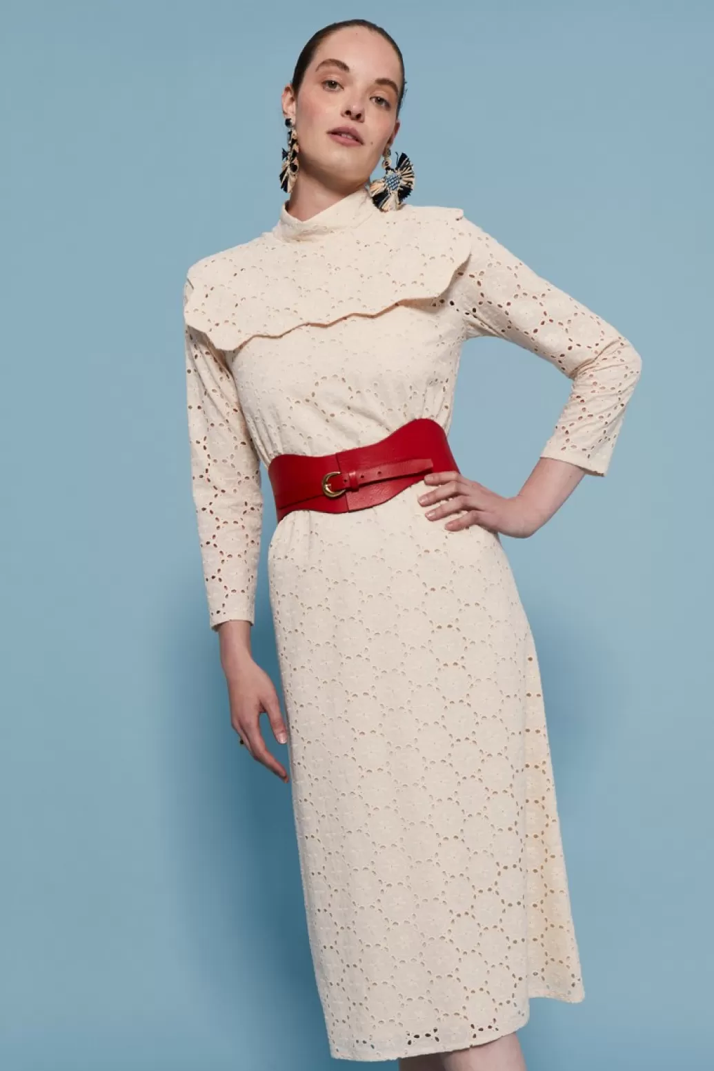 Fashion VESTIDO TROQUELBEIGE I DO | Midi dresses